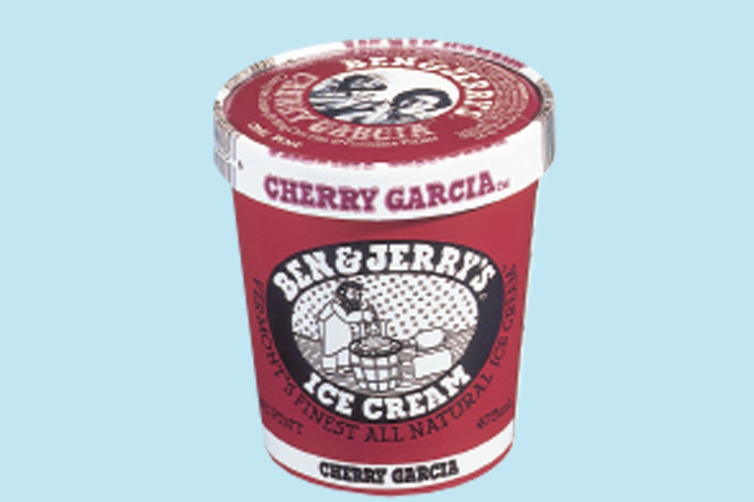 Antigo copo de embalagem de Cherry Garcia